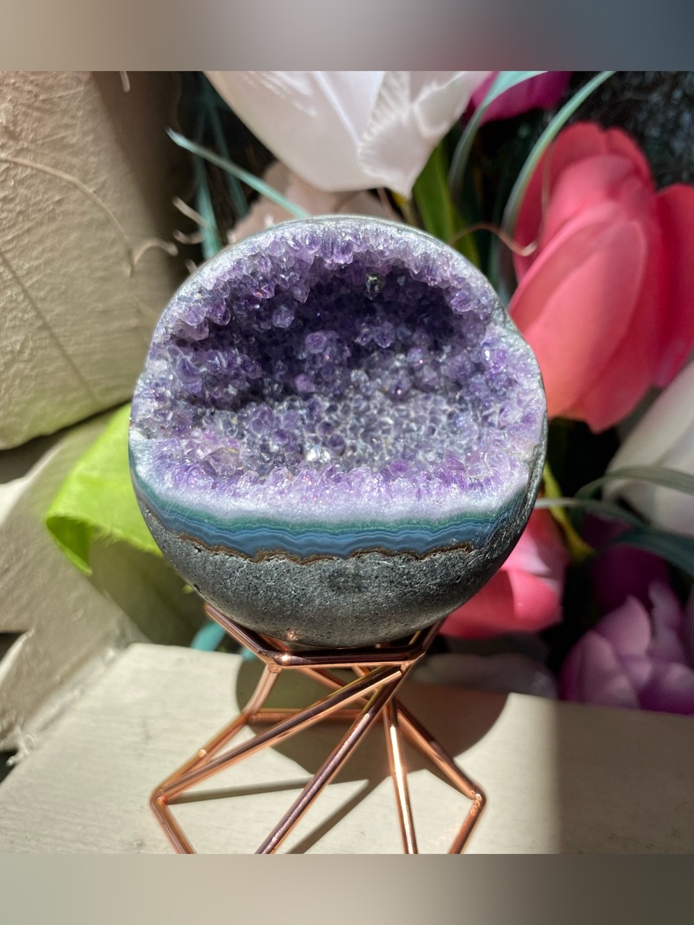 Amethyst & Agate Sphere
